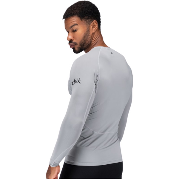 2026 Zhik Mens Eco Spandex LT Long Sleeve Baselayer Top DTP-0163-M-PLT - Platinum